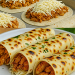 Cheesy Garlic Chicken Wraps