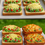 Cheesy Veggie Bread Sandwich Bake