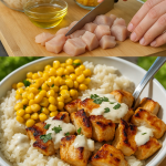 Street Corn Chicken Rice Bowl