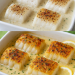 Tasty Baked Cod in Coconut Lemon Cream Sauce