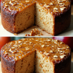 Healthy Sugar-Free Carrot, Apple and Oat Cake