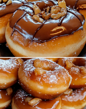 Salted Caramel Stuffed Doughnuts