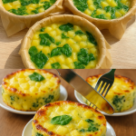 Simply mix eggs, potatoes, and spinach