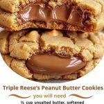 Triple Reese’s Peanut Butter Cookies